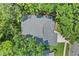 Aerial view of a home, showcasing the roof, surrounding trees, and a well-maintained lawn at 1354 Dutch Elm Dr, Altamonte Springs, FL 32714