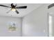 Bright bedroom features a ceiling fan and window allowing natural light at 147 Country Club Dr, Sanford, FL 32771