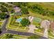 Aerial view of the community featuring a pool, playground, basketball court, and well-manicured lawns at 15309 Markham Dr, Clermont, FL 34714
