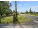 A peaceful view of the grassy area and trees by the roadside, perfect for a nature-loving buyer at 16017 Johns Lake Rd, Clermont, FL 34711