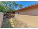 Side view of a house showing a screened-in patio and small brick paver walkway at 1842 Evergreen Dr, Edgewater, FL 32141