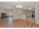 Bright dining area that seamlessly transitions to the kitchen and living room, perfect for entertaining at 1842 Evergreen Dr, Edgewater, FL 32141