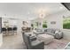 Open-concept living space with modern furnishings, seamlessly connecting the kitchen, dining, and living areas at 2401 Oxmoor Dr, Deland, FL 32724