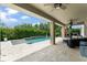 Backyard with a pool and a covered patio at 2401 Oxmoor Dr, Deland, FL 32724