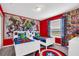 Themed bedroom with custom wallpaper and bright colors at 3082 Mahalo Dr, Davenport, FL 33897