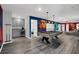 Game room featuring unique graffiti-style wall art, a billiard table, and a wet bar with gray cabinetry at 3082 Mahalo Dr, Davenport, FL 33897
