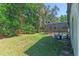 Lush backyard featuring a screened pool, providing a relaxing and secluded outdoor experience at 3150 Rider Pl, Orlando, FL 32817