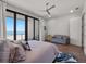 Inviting bedroom with a view to the ocean, balcony, and contemporary design at 4647 Van Kleeck Dr, New Smyrna Beach, FL 32169