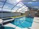 Enjoy the enclosed pool and spa, offering a private retreat for swimming and relaxing, all protected from insects at 517 Westwind Dr, Davenport, FL 33896