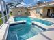 Inviting screened-in pool and spa area, perfect for relaxation and entertainment at 517 Westwind Dr, Davenport, FL 33896