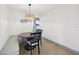 Cozy dining room featuring built-in bench seating and chandelier at 1360 Gladiolas Dr, Winter Park, FL 32792