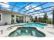 Relaxing screened-in pool and spa with a covered patio and outdoor seating at 14880 Ellingsworth Ln, Winter Garden, FL 34787