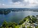 Aerial view of a lake surrounded by suburban development at 1979 Staunton Ave, Winter Park, FL 32789