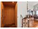 Private elevator inside a house with finished wood interior and access to other floors at 291 River Rd, Oak Hill, FL 32759