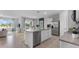 Spacious kitchen with stainless steel appliances and a center island at 3346 Wakefield Dr, Haines City, FL 33844