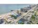 Aerial view of a beachfront condo complex with easy access to the beach, pier, and main street at 3641 S Atlantic Ave # 110, Daytona Beach, FL 32118