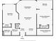 Detailed floorplan illustrating layout, dimensions, and room names of a home with a balcony at 6337 Parc Corniche Dr # 2312, Orlando, FL 32821