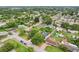 Beautiful home aerial showcasing a swimming pool, lush landscaping, and the peaceful neighborhood surroundings at 7124 Turquoise Ln, Orlando, FL 32807