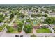 Aerial view showing a neighborhood with lush trees and pools, highlighting the property's location within the community at 7124 Turquoise Ln, Orlando, FL 32807