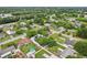 An aerial view of a neighborhood showcasing its mature trees and landscaping in a desirable residential area at 7124 Turquoise Ln, Orlando, FL 32807