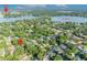 Expansive aerial shot highlighting proximity to Downtown Park Avenue and Lake Osceola in a desirable neighborhood at 171 Cortland Ave, Winter Park, FL 32789