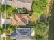 Aerial view of the house, showcasing the roof, backyard, and surrounding neighborhood at 1803 Meadow Pond Way, Orlando, FL 32824