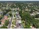 Aerial view of a neighborhood with mature trees and well-maintained homes, showcasing a sense of community at 2122 Palm Crest Dr, Apopka, FL 32712