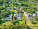 Aerial view of property showing home, pool, surrounding trees and lot boundary at 2538 Carter Grove Cir, Windermere, FL 34786