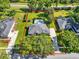 Aerial view of property showing the house, lush yard, swimming pool and boundary at 2538 Carter Grove Cir, Windermere, FL 34786