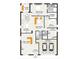 Detailed floor plan showcasing the layout of the house, including the location of the bedrooms, bathrooms, and kitchen at 298 Clydesdale Cir, Sanford, FL 32773