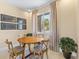 Cozy dining area with wood table, four chairs, natural light and neutral tones at 3149 Brasilia Ave, Kissimmee, FL 34747