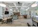 Spacious clubhouse featuring a modern kitchen, comfortable seating, and an open floor plan, ideal for gatherings at 3349 Sagebrush St, Harmony, FL 34773