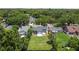 Aerial view displays this home's proximity to amenities and a lush green, fenced yard at 536 W King St, Orlando, FL 32804