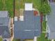 Aerial of home displaying the roof and backyard with patio and landscaping at 536 W King St, Orlando, FL 32804