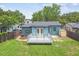 Inviting backyard featuring a new deck, a freshly painted exterior, and a private, fenced yard at 536 W King St, Orlando, FL 32804