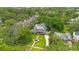 Aerial view of a charming neighborhood with mature trees and a well-maintained home, showcasing community ambiance at 614 Lake Ave, Orlando, FL 32801
