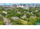 Stunning aerial view showcasing this home's proximity to downtown and gorgeous water views creating urban meets nature living at 614 Lake Ave, Orlando, FL 32801