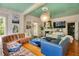 Bright living room with hardwood floors, comfortable seating, and a view of the backyard at 614 Lake Ave, Orlando, FL 32801