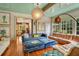 Comfortable living room featuring stylish sofas, ottoman, and view to another room at 614 Lake Ave, Orlando, FL 32801