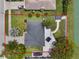 Aerial view of the property highlighting its layout, backyard, lush lawn, and location at 719 Stevelynn Cir, Winter Garden, FL 34787