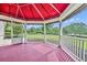 Enjoy outdoor living on this screened patio with views of the landscaped yard at 104 Nautica Mile Dr, Clermont, FL 34711