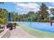 A community splash pad with water features and picnic tables at 110 Watling Way # 25204, Davenport, FL 33837