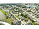 Expansive aerial view of a residential neighborhood close to a lake and pond at 11412 Stamfield Dr, Orlando, FL 32821