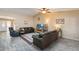 Comfortable living room with vaulted ceilings and neutral tones at 11412 Stamfield Dr, Orlando, FL 32821