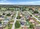 A picturesque aerial view of a community near a lake and golf course at 340 Edgewood Ct, Kissimmee, FL 34759