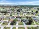 A wide aerial view of a residential neighborhood showcasing well-manicured lawns and neatly arranged houses at 340 Edgewood Ct, Kissimmee, FL 34759