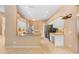 Bright kitchen featuring granite countertops, stainless steel appliances, and tile backsplash at 3593 Scoutoak Loop, Oviedo, FL 32765