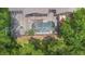 Aerial view of the screened in backyard pool at 3593 Scoutoak Loop, Oviedo, FL 32765