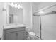 Bathroom offers a shower and tub, with matching vanity and neutral paint at 417 Tisone Ln, Davenport, FL 33837