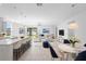 Bright, open-concept living spaces, including modern kitchen, dining area, and living room at 417 Tisone Ln, Davenport, FL 33837